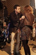 EMILY BLUNT on the Set of Girl on the Train in Irvington 12/08/2015