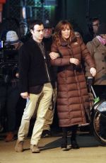 EMILY BLUNT on the Set of Girl on the Train in Irvington 12/08/2015