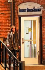EMILY BLUNT on the Set of The Girl on the Train in New York 12/16/2015