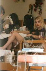 EMMA ROBERTS at Olive & June Nail Salon in Los Angeles 12/24/2015