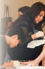 EMMA ROBERTS at Olive & June Nail Salon in Los Angeles 12/24/2015