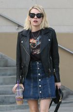 EMMA ROBERTS at Olive & June Nail Salon in Los Angeles 12/24/2015