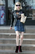 EMMA ROBERTS at Olive & June Nail Salon in Los Angeles 12/24/2015