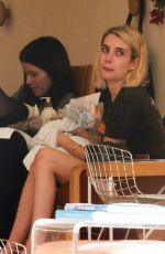 EMMA ROBERTS at Olive & June Nail Salon in Los Angeles 12/24/2015