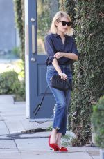 EMMA ROBERTS in Jeans Shopping at Melrose in West Hollywood 12/23/2015