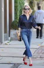 EMMA ROBERTS in Jeans Shopping at Melrose in West Hollywood 12/23/2015