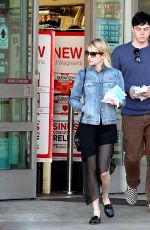 EMMA ROBERTS Out for a Coffee in West Hollywood 12/26/2015