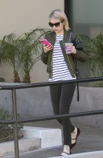 EMMA ROBERTS Out for Coffee in Hollywood 12/29/2015