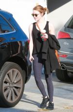 EMMA STONA Arrives at a Gym in Los Angeles 12/21/2015