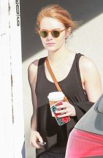 EMMA STONA Arrives at a Gym in Los Angeles 12/21/2015