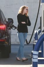 EMMA STONE at a Gas Station in Studio City 12/18/2015
