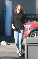 EMMA STONE at a Gas Station in Studio City 12/18/2015