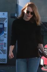 EMMA STONE at a Gas Station in Studio City 12/18/2015