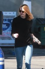 EMMA STONE at a Gas Station in Studio City 12/18/2015