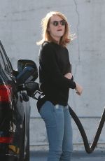 EMMA STONE at a Gas Station in Studio City 12/18/2015
