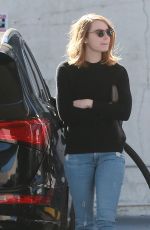 EMMA STONE at a Gas Station in Studio City 12/18/2015