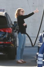 EMMA STONE at a Gas Station in Studio City 12/18/2015