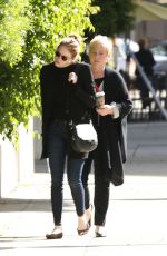 EMMA STONE Out and About in Beverly Hills 12/07/2015