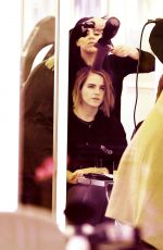 EMMA WATSON at a Hair Salon in New York 12/08/2015