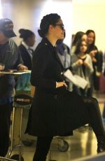 EMMY ROSSUM Arrives at Los Angeles International Airport 12/19/2015