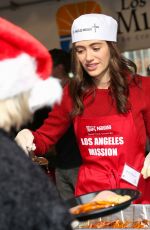 EMMY ROSSUM at Annual Mission Christmas Dinner in Los Angeles 12/24/2015