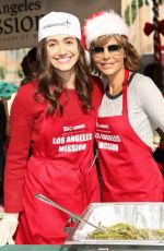 EMMY ROSSUM at Annual Mission Christmas Dinner in Los Angeles 12/24/2015