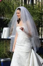 EMMY ROSSUM in Wedding Dress on the Set of Shameless in Los Angeles 12/02/2015
