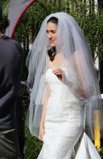 EMMY ROSSUM in Wedding Dress on the Set of Shameless in Los Angeles 12/02/2015