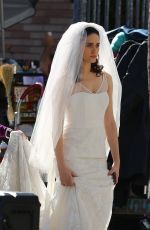 EMMY ROSSUM in Wedding Dress on the Set of Shameless in Los Angeles 12/02/2015