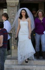 EMMY ROSSUM in Wedding Dress on the Set of Shameless in Los Angeles 12/02/2015