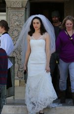 EMMY ROSSUM in Wedding Dress on the Set of Shameless in Los Angeles 12/02/2015