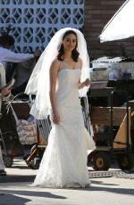 EMMY ROSSUM in Wedding Dress on the Set of Shameless in Los Angeles 12/02/2015