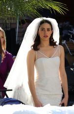 EMMY ROSSUM in Wedding Dress on the Set of Shameless in Los Angeles 12/02/2015
