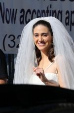 EMMY ROSSUM in Wedding Dress on the Set of Shameless in Los Angeles 12/02/2015