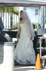 EMMY ROSSUM in Wedding Dress on the Set of Shameless in Los Angeles 12/02/2015