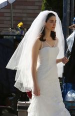 EMMY ROSSUM in Wedding Dress on the Set of Shameless in Los Angeles 12/02/2015