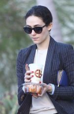 EMMY ROSSUM Leaves a Restaurant in West Hollywood 12/20/2015