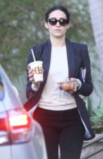 EMMY ROSSUM Leaves a Restaurant in West Hollywood 12/20/2015