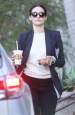 EMMY ROSSUM Leaves a Restaurant in West Hollywood 12/20/2015