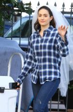 EMMY ROSSUM on the Set of Shameless in Los Angeles 12/09/2015
