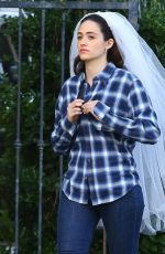 EMMY ROSSUM on the Set of Shameless in Los Angeles 12/09/2015