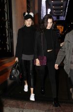 GIGI and BELLA HADID Night Out in Paris 12/16/2015