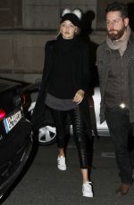 GIGI and BELLA HADID Night Out in Paris 12/16/2015