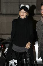 GIGI and BELLA HADID Night Out in Paris 12/16/2015