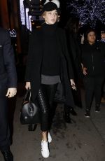 GIGI and BELLA HADID Night Out in Paris 12/16/2015