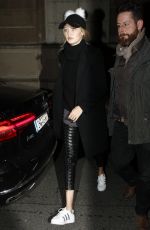 GIGI and BELLA HADID Night Out in Paris 12/16/2015