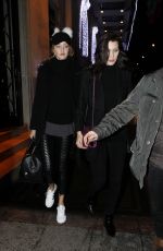 GIGI and BELLA HADID Night Out in Paris 12/16/2015