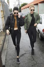 GIGI HADID and KENDALL JENNER Out Shopping in Los Angeles 12/22/2015