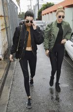 GIGI HADID and KENDALL JENNER Out Shopping in Los Angeles 12/22/2015