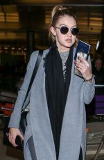 GIGI HADID Arrives at Los Angeles International Airport 12/21/2015